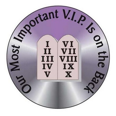 10 Commandments Round Hand Mirror (2½" Diameter)