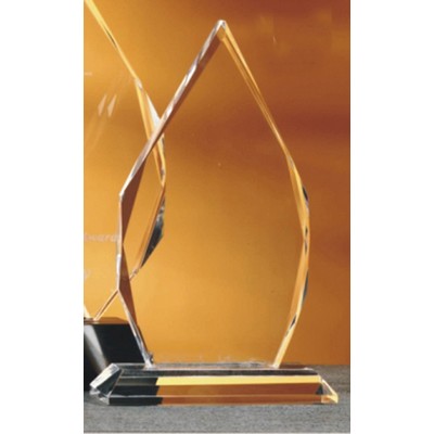 9" Optical Crystal Diamond Peak Award