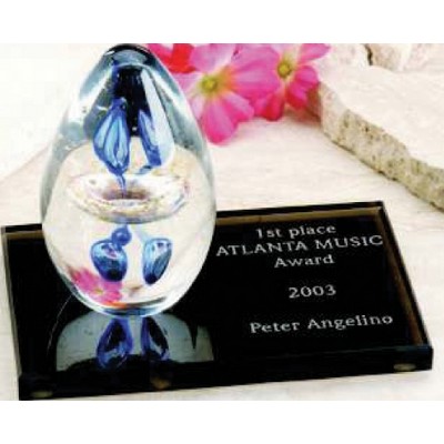 5" Intrigue Hand Blown Glass Award