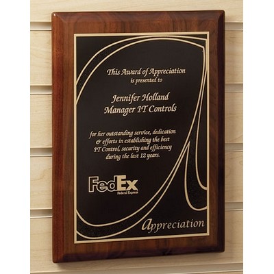 Rosewood Piano Finish Executive Plaque (9"x12")