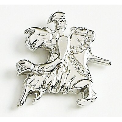 Knight on Horseback Marken Design Cast Lapel Pin (Up to 7/8")