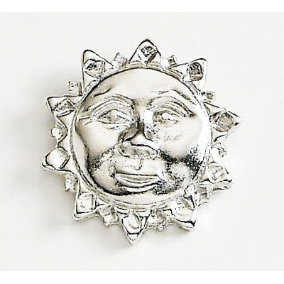 Sun with face Marken Design Cast Lapel Pin (Up to 7/8")