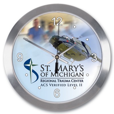 Aluminum Metal Wall Clock (10")