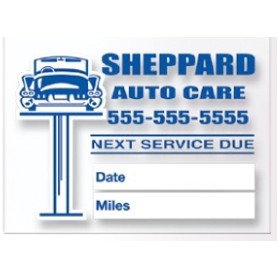 Service Reminder Sticker - Low Tac (1 1/2" x 2")