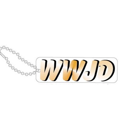 WWJD Promotional Key Chain w/ Black Back (10 Square Inch)