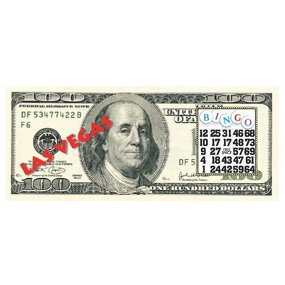 Las Vegas Bingo $100 Bill Maxi Magnet (2 Square Inch)