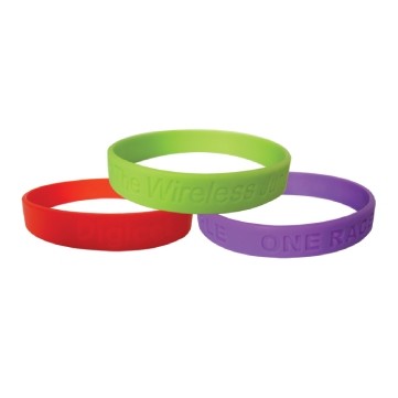 Solid Color Debossed Silicone Bracelet (15 Days)