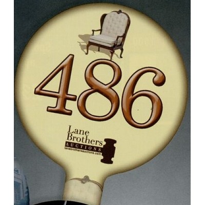 8" Round Auction Paddle