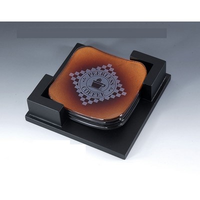 Curved Gold Leaf Coasters