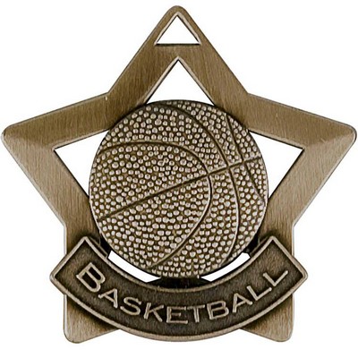 Star Medal, Basketball" - 2 1/4"