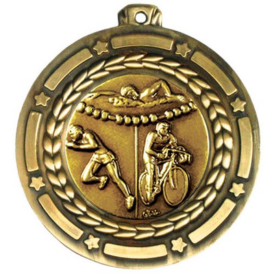 Stock Star Struck Medal (Triathlon) 3 1/2"