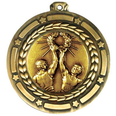 Stock Star Struck Medal (Victory Male) 3 1/2"