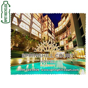 8"x 8" "Chamarel XLS" Recycled RPET Full Color Import Air Ship Microfiber Cloth & Screen