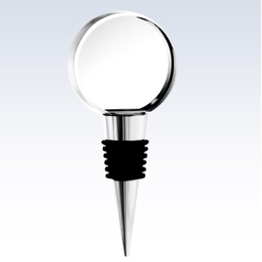Optic Crystal Wine Stopper - Circle