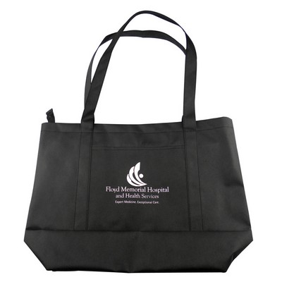 Non-Woven Bag w/ Front Pocket & Zipper Closure (8cmx18cm)