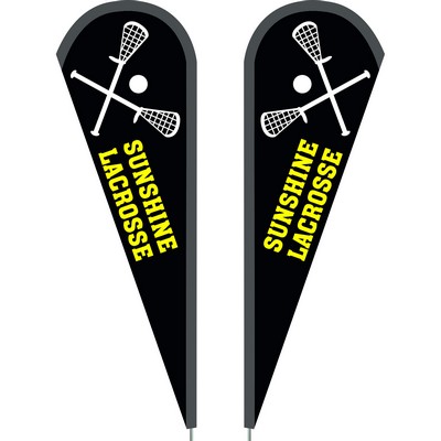 3' x 10' Custom Double Sided Teardrop Flag