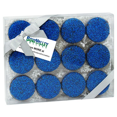 Elegant Chocolate Covered Oreo® Gift Box - Nonpareil Sprinkles (12 Pack)