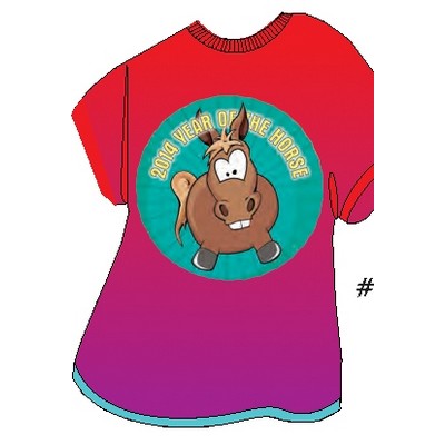 2012 Year of the Horse T-Shirt Acrylic Coaster w/Felt Back