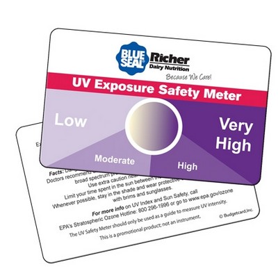 UV Exposure Safety Meter Card, Stock