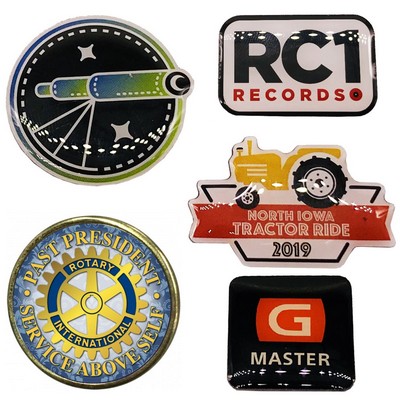 1" Custom Photo Etched Lapel Pin