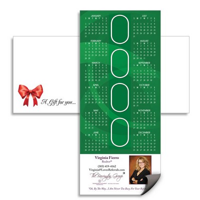 Magnetic Calendar with Envelope - Green
