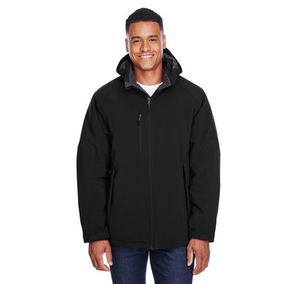 NORTH END® Men's Glacier Insulated Three-Layer Fleece Bonded Soft Shell Jacket w/Detachable Hood