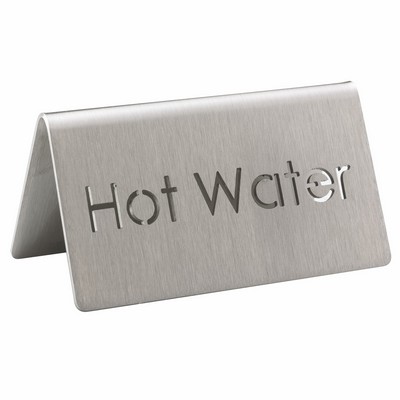 Laser Cut Stainless Steel ID Table Tent (Hot Water)