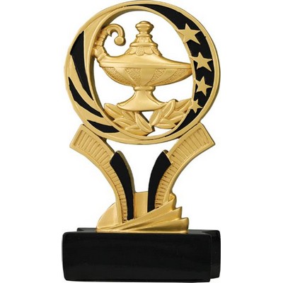 Midnight Star Resin Lamp-of-Knowledge Award - 6"