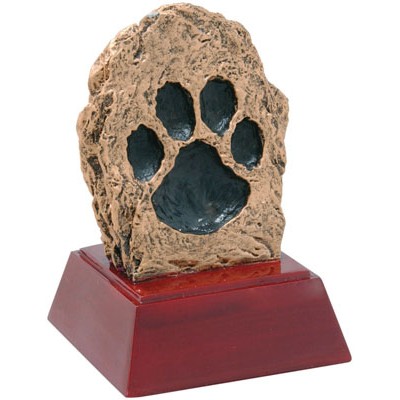 Paw Print Resin Award - 4" Tall