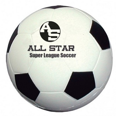 2 1/2" Soccer Shaped Stress Ball
