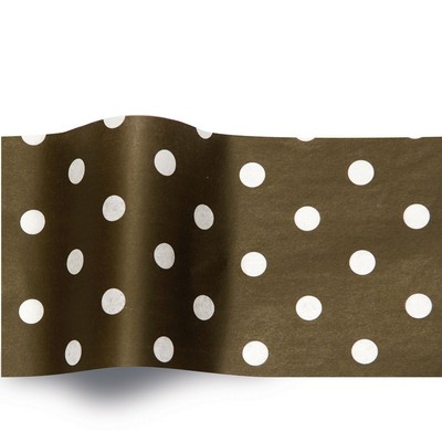 White Dots/Black Stock Design Tissue Paper (A)