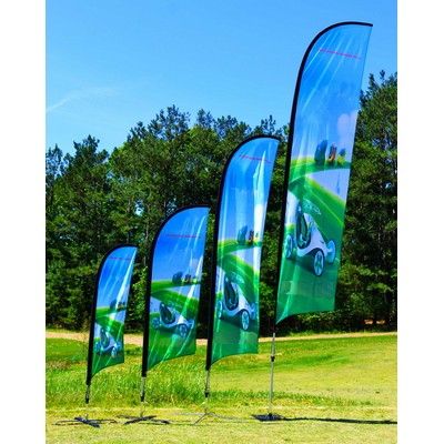 12' Feather Blade Wing Flag Full Kit / Double Sided Print