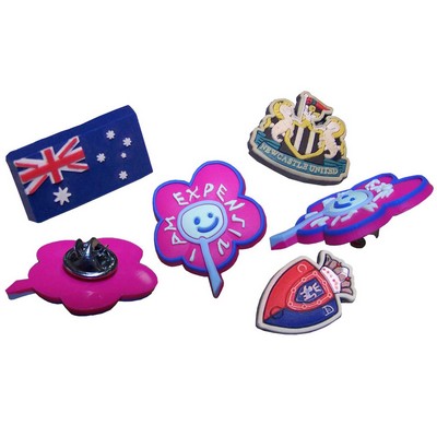 Custom Soft Rubber 2D Lapel Pin (1 1/2")