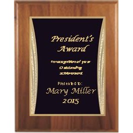 Cherry Plaque 8" x 10" - Black/Gold 6" x 8" "Showtime" Plate