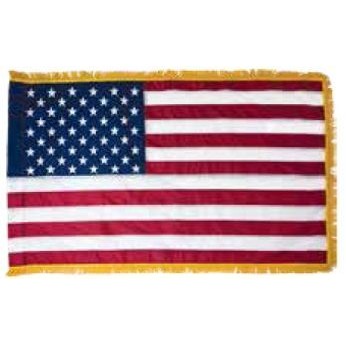 Pole Hem And Fringed Nylon USA Flag (3'x5')