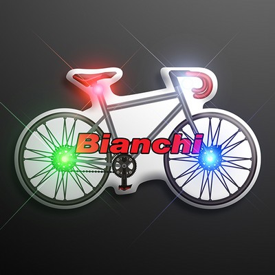 Light Up Flashing Bicycle Pins - PRINTED