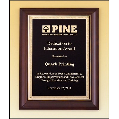 Cherry Plaque with Florentine Plate, 8 x 10"