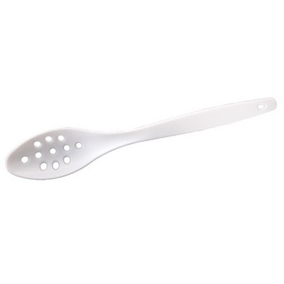 12" Perforated Spoon White