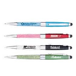 Metal Glitter Pen with Stylus