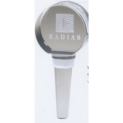 Round Optical Crystal Wine Bottle Stopper