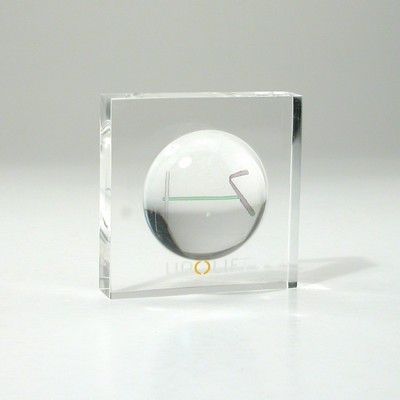 Square Lucite® Embedment Award w/Dome On Front (2 1/2" x 2 1/2" x 1")