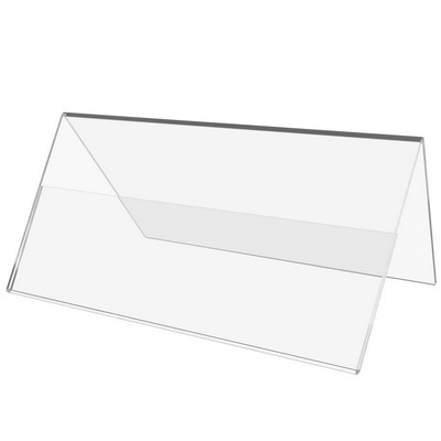 Plastic Single Sided Styrene Table Tent (7.5"x2.5")