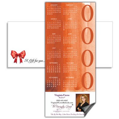 Magnetic Calendar with Envelope - Tangerine