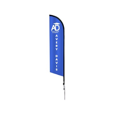 2' x 9.58' Blade Flags for Advertising with Spike Base