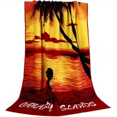 Full Color Printed Micro Fiber Beach Towel (28"X56")
