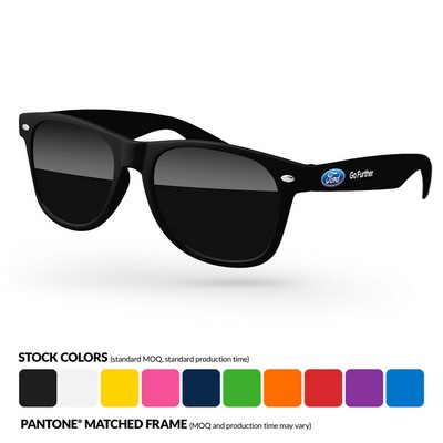 Retro Sunglasses W/ Full-Color Temple Imprint
