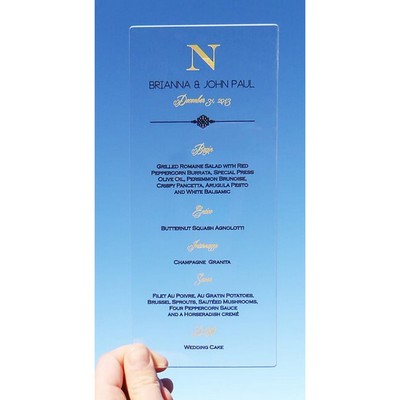 Acrylic Menu