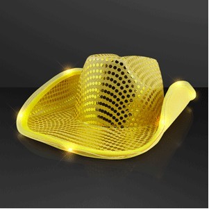 Shiny Gold Cowboy Hat with Light Brim - BLANK