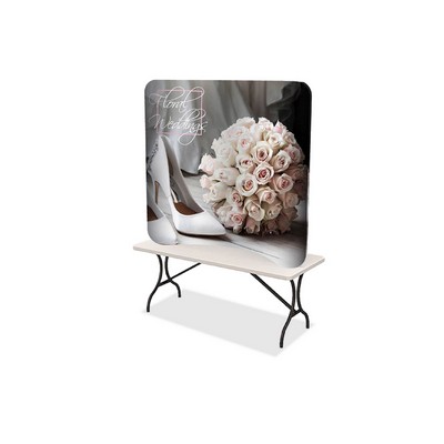 Table Top Tension Fabric Display Curved (6' x 5ft)