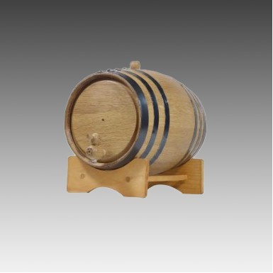 Oak Wood Barrel with Hoops